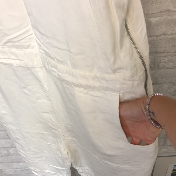 Ivory Chambray Overalls - Picture 6 of 12